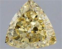 Picture of Lab Grown Diamond 3.06 Carats, TRIANGULAR with  Cut, Fancy Yellow Color, VS1 Clarity and Certified by IGI