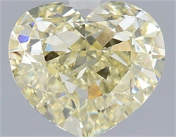 Picture of Lab Grown Diamond 1.59 Carats, Heart with  Cut, Fancy Light Yellow Color, VS1 Clarity and Certified by IGI