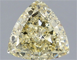 Picture of Lab Grown Diamond 2.09 Carats, TRIANGULAR with  Cut, Fancy Light Yellow Color, VS2 Clarity and Certified by IGI
