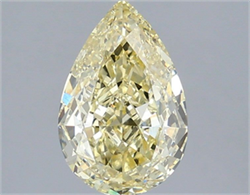Picture of Lab Grown Diamond 2.06 Carats, Pear with  Cut, Fancy Yellow Color, VVS2 Clarity and Certified by IGI