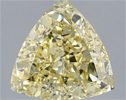Picture of Lab Grown Diamond 2.56 Carats, TRIANGULAR with  Cut, Fancy Intense Yellow Color, VS1 Clarity and Certified by IGI