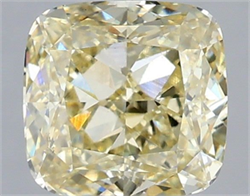 Picture of Lab Grown Diamond 2.00 Carats, CUSHION MODIFIED with  Cut, Fancy Light Yellow Color, VS1 Clarity and Certified by IGI