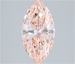 Picture of Lab Grown Diamond 2.60 Carats, Marquise with  Cut, Fancy Vivid Pink Color, VVS2 Clarity and Certified by IGI