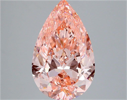 Picture of Lab Grown Diamond 5.02 Carats, Pear with  Cut, Fancy Intense Pink Color, VS1 Clarity and Certified by IGI