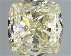 Picture of Lab Grown Diamond 1.64 Carats, CUSHION MODIFIED with  Cut, Fancy Light Yellow Color, VS1 Clarity and Certified by IGI