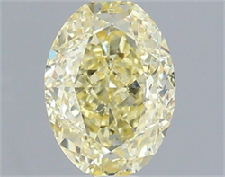 Picture of Lab Grown Diamond 1.56 Carats, Oval with  Cut, Fancy Yellow Color, VS1 Clarity and Certified by IGI