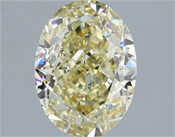 Picture of Lab Grown Diamond 1.54 Carats, Oval with  Cut, Fancy Yellow Color, VVS2 Clarity and Certified by IGI