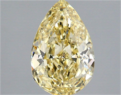 Picture of Lab Grown Diamond 2.07 Carats, Pear with  Cut, Fancy Intense Yellow Color, VS2 Clarity and Certified by IGI