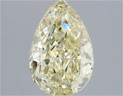 Picture of Lab Grown Diamond 2.00 Carats, Pear with  Cut, Fancy Yellow Color, VVS2 Clarity and Certified by IGI