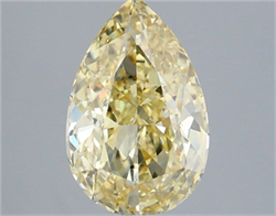 Picture of Lab Grown Diamond 3.07 Carats, Pear with  Cut, Fancy Intense Yellow Color, VS2 Clarity and Certified by IGI