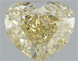 Picture of Lab Grown Diamond 2.04 Carats, Heart with  Cut, Fancy Yellow Color, VS1 Clarity and Certified by IGI