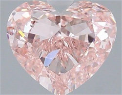 Picture of Lab Grown Diamond 2.09 Carats, Heart with  Cut, Fancy Vivid Pink Color, VVS2 Clarity and Certified by IGI