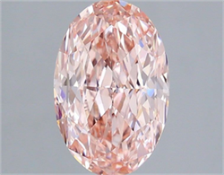 Picture of Lab Grown Diamond 2.55 Carats, Oval with  Cut, Fancy Vivid Pink Color, VVS2 Clarity and Certified by IGI