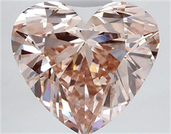 Picture of Lab Grown Diamond 3.03 Carats, Heart with  Cut, Fancy Intense Pink Color, VS1 Clarity and Certified by IGI