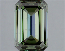 Picture of Lab Grown Diamond 4.01 Carats, Emerald with  Cut, Fancy Vivid Green Color, VS2 Clarity and Certified by IGI