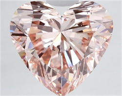 Picture of Lab Grown Diamond 5.04 Carats, Heart with  Cut, Fancy Intense Pink Color, VS2 Clarity and Certified by IGI