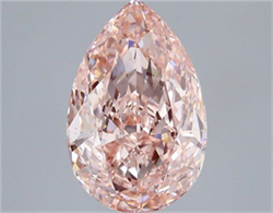 Picture of Lab Grown Diamond 4.01 Carats, Pear with  Cut, Fancy Vivid Pink Color, VS2 Clarity and Certified by IGI