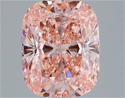 Picture of Lab Grown Diamond 3.03 Carats, CUSHION MODIFIED with  Cut, Fancy Vivid Pink Color, VS2 Clarity and Certified by IGI