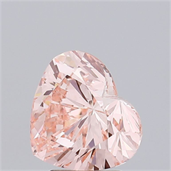 Picture of Lab Grown Diamond 3.00 Carats, Heart with  Cut, Fancy Intense Pink Color, VS2 Clarity and Certified by IGI