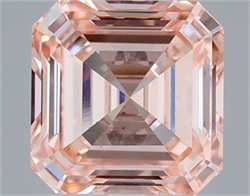 Picture of Lab Grown Diamond 5.02 Carats, Asscher with  Cut, Fancy Intense Pink Color, VS1 Clarity and Certified by IGI