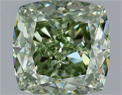 Picture of Lab Grown Diamond 1.29 Carats, CUSHION MODIFIED with  Cut, Fancy Vivid Green Color, VVS2 Clarity and Certified by IGI