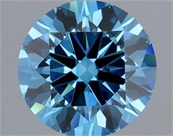 Picture of Lab Grown Diamond 1.90 Carats, Round with Ideal Cut, Fancy Vivid Blue Color, VS2 Clarity and Certified by IGI