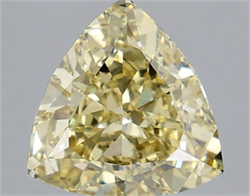 Picture of Lab Grown Diamond 3.09 Carats, TRIANGULAR with  Cut, Fancy Intense Yellow Color, VS1 Clarity and Certified by IGI