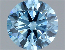 Picture of Lab Grown Diamond 2.00 Carats, Round with Excellent Cut, Fancy Vivid Blue Color, VVS2 Clarity and Certified by IGI