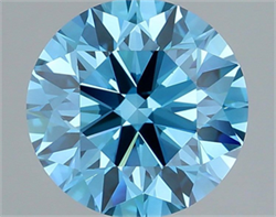 Picture of Lab Grown Diamond 2.26 Carats, Round with Ideal Cut, Fancy Vivid Blue Color, VS1 Clarity and Certified by IGI