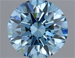 Picture of Lab Grown Diamond 2.14 Carats, Round with Excellent Cut, Fancy Vivid Blue Color, VS2 Clarity and Certified by IGI
