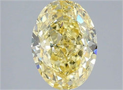 Picture of Lab Grown Diamond 2.51 Carats, Oval with  Cut, Fancy Intense Yellow Color, VVS2 Clarity and Certified by IGI