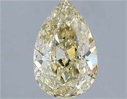 Picture of Lab Grown Diamond 2.05 Carats, Pear with  Cut, Fancy Yellow Color, VVS2 Clarity and Certified by IGI
