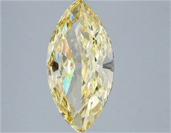 Picture of Lab Grown Diamond 4.10 Carats, Marquise with  Cut, Fancy Intense Yellow Color, VS1 Clarity and Certified by IGI
