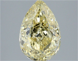 Picture of Lab Grown Diamond 3.02 Carats, Pear with  Cut, Fancy Yellow Color, VS1 Clarity and Certified by IGI