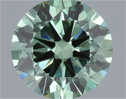 Picture of Lab Grown Diamond 3.00 Carats, Round with Excellent Cut, Fancy Vivid Green Color, VS2 Clarity and Certified by IGI