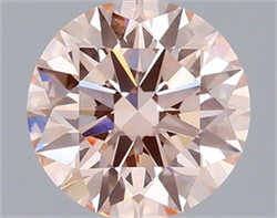 Picture of Lab Grown Diamond 1.54 Carats, Round with Ideal Cut, Fancy Intense Pink Color, VVS2 Clarity and Certified by IGI