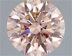 Picture of Lab Grown Diamond 1.55 Carats, Round with Ideal Cut, Fancy Intense Pink Color, VS1 Clarity and Certified by IGI