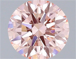 Picture of Lab Grown Diamond 1.53 Carats, Round with Ideal Cut, Fancy Intense Pink Color, VS1 Clarity and Certified by IGI
