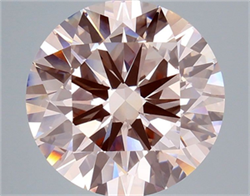 Picture of Lab Grown Diamond 10.01 Carats, Round with Ideal Cut, Fancy Intense Pink Color, VS1 Clarity and Certified by IGI