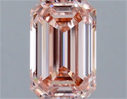 Picture of Lab Grown Diamond 2.71 Carats, Emerald with  Cut, Fancy Intense Pink Color, VS2 Clarity and Certified by IGI