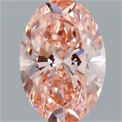 Picture of Lab Grown Diamond 2.19 Carats, Oval with  Cut, Fancy Vivid Pink Color, VVS2 Clarity and Certified by IGI