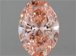 Picture of Lab Grown Diamond 1.55 Carats, Oval with  Cut, Fancy Vivid Pink Color, VS1 Clarity and Certified by IGI