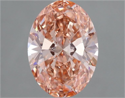 Picture of Lab Grown Diamond 2.01 Carats, Oval with  Cut, Fancy Vivid Pink Color, VS1 Clarity and Certified by IGI
