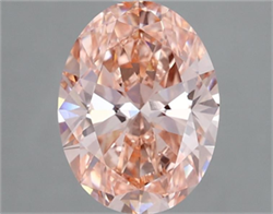Picture of Lab Grown Diamond 2.79 Carats, Oval with  Cut, Fancy Vivid Pink Color, VVS2 Clarity and Certified by IGI