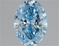 Picture of Lab Grown Diamond 1.55 Carats, Oval with  Cut, Fancy Vivid Blue Color, VVS2 Clarity and Certified by IGI