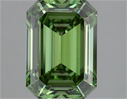 Picture of Lab Grown Diamond 2.05 Carats, Emerald with  Cut, Fancy Vivid Green Color, VS2 Clarity and Certified by IGI