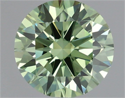 Picture of Lab Grown Diamond 1.59 Carats, Round with Excellent Cut, Fancy Vivid Green Color, VS1 Clarity and Certified by IGI