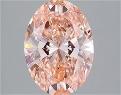 Picture of Lab Grown Diamond 3.01 Carats, Oval with  Cut, Fancy Vivid Pink Color, VVS2 Clarity and Certified by IGI