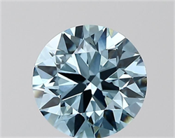 Picture of Lab Grown Diamond 2.01 Carats, Round with Ideal Cut, Fancy Intense Blue Color, VS1 Clarity and Certified by IGI