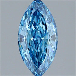 Picture of Lab Grown Diamond 1.96 Carats, Marquise with  Cut, Fancy Vivid Blue Color, VS1 Clarity and Certified by IGI